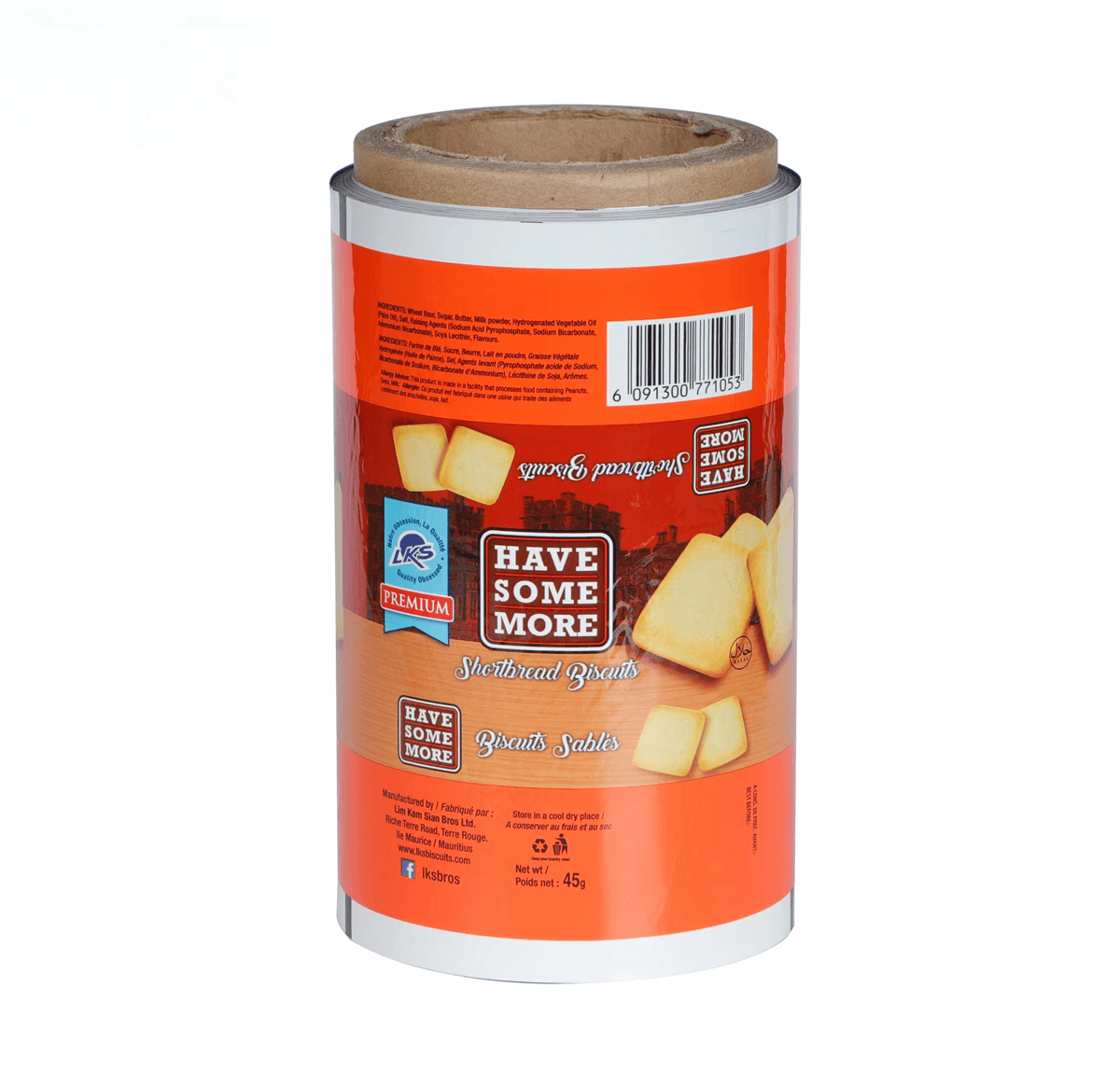 roll film packaging single wrapped cookies bags