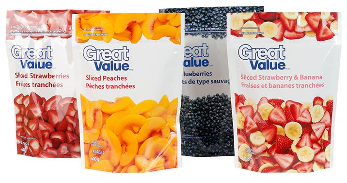 Recyclable zipper bag stand up pouch for fruit packaging